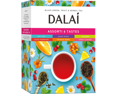 Чайное Ассорти DALAI  6 вкусов  100 конв.