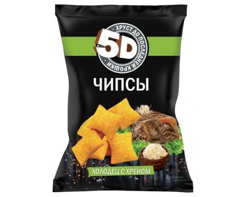Чипсы пшеничные «5D» со вкусом «Холодец с хреном» 42г